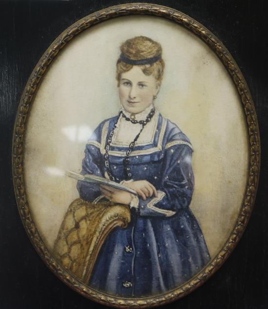 A miniature of a lady, 12.5 x 10cm